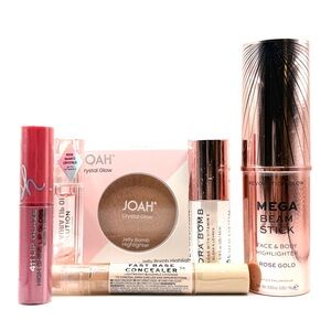 NWT 6 Item Makeup Bundle! Lipstick Highlight Gloss Concealer Lip Oil!